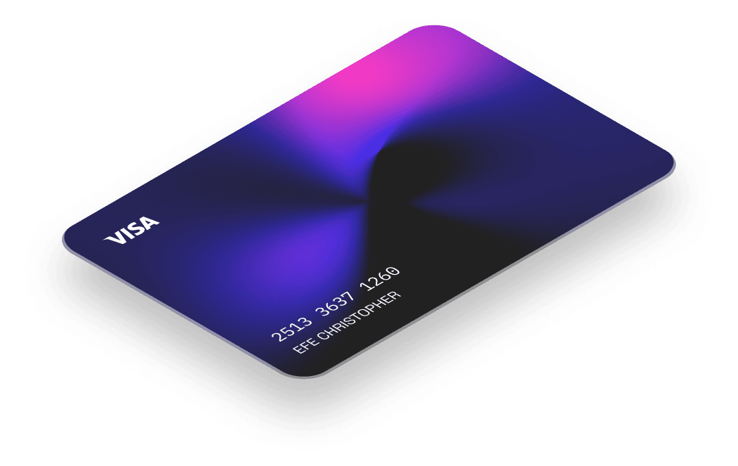 Blue VISA card