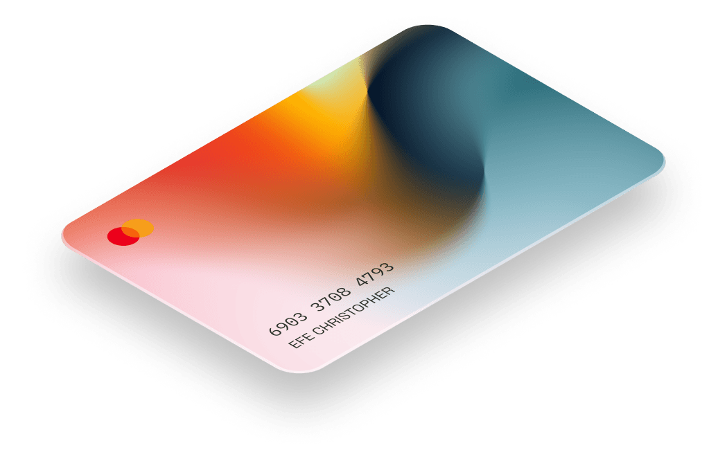 Pink/Red Bank card